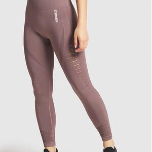 Gymshark Women's Purple and Burgundy Leggings